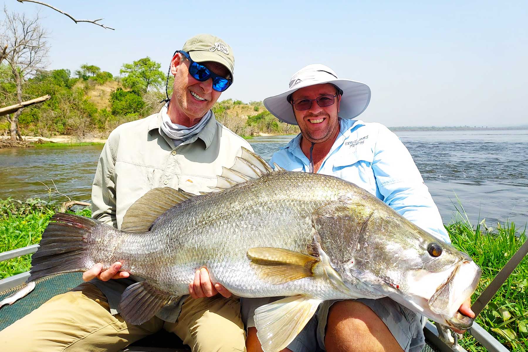 Clients enjoying budget fishing tour in Uganda with Pieland Gorilla Safaris