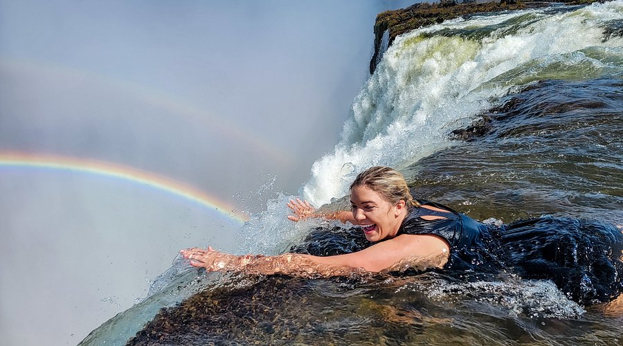 Devil’s Pool is located on Livingstone Island, a small island perched directly on the lip of Victoria Falls on the Zambian side.
