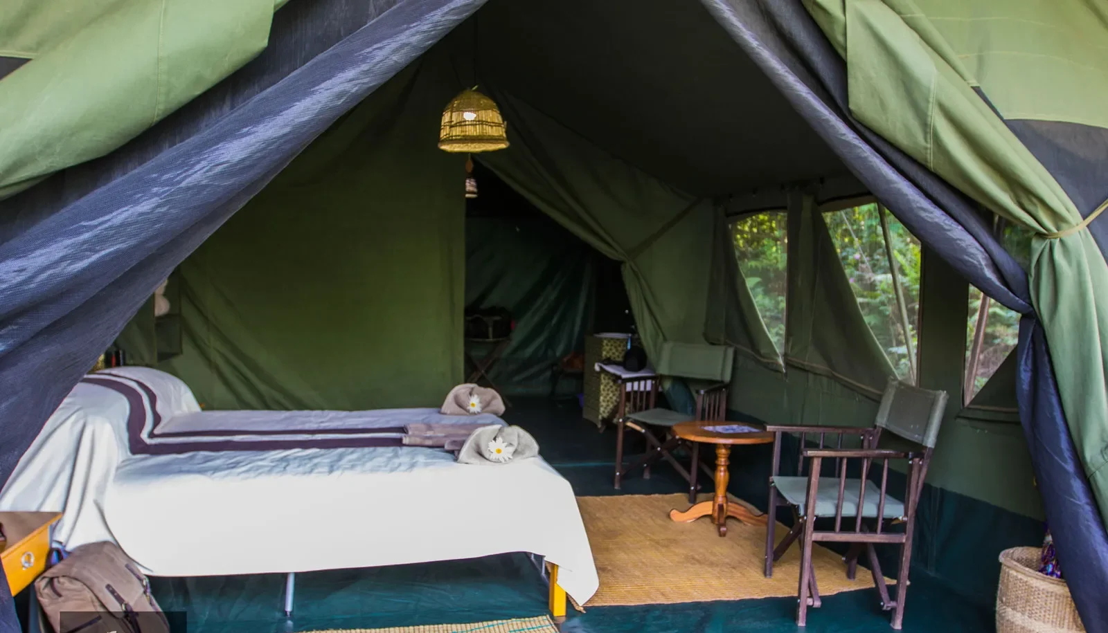 Bukima tented camp-Pieland Gorilla Safaris.