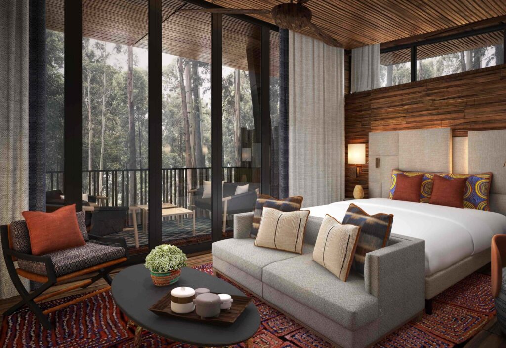 Gorilla’s Nest Lodge offers best views and comfortable luxury stay to travelers who are on their safari in Congo with Pieland Gorilla Safaris.