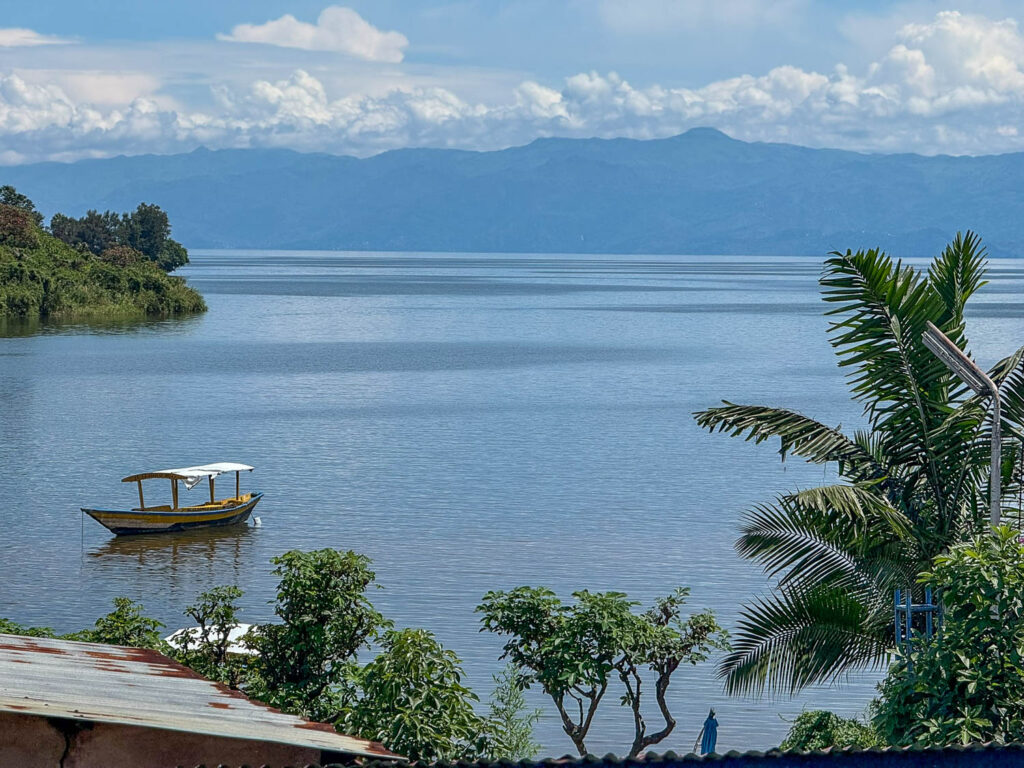 Experience breathtaking panoramic views of Lake Kivu as you trek to the summit of Mount Nyiragongo in Virunga National Park, all with the expert guidance of Pieland Gorilla Safaris.