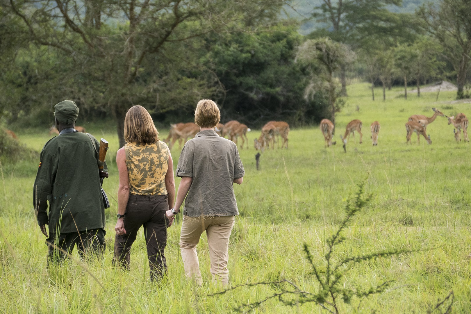 Walking safari in Lake Mburo National Park.