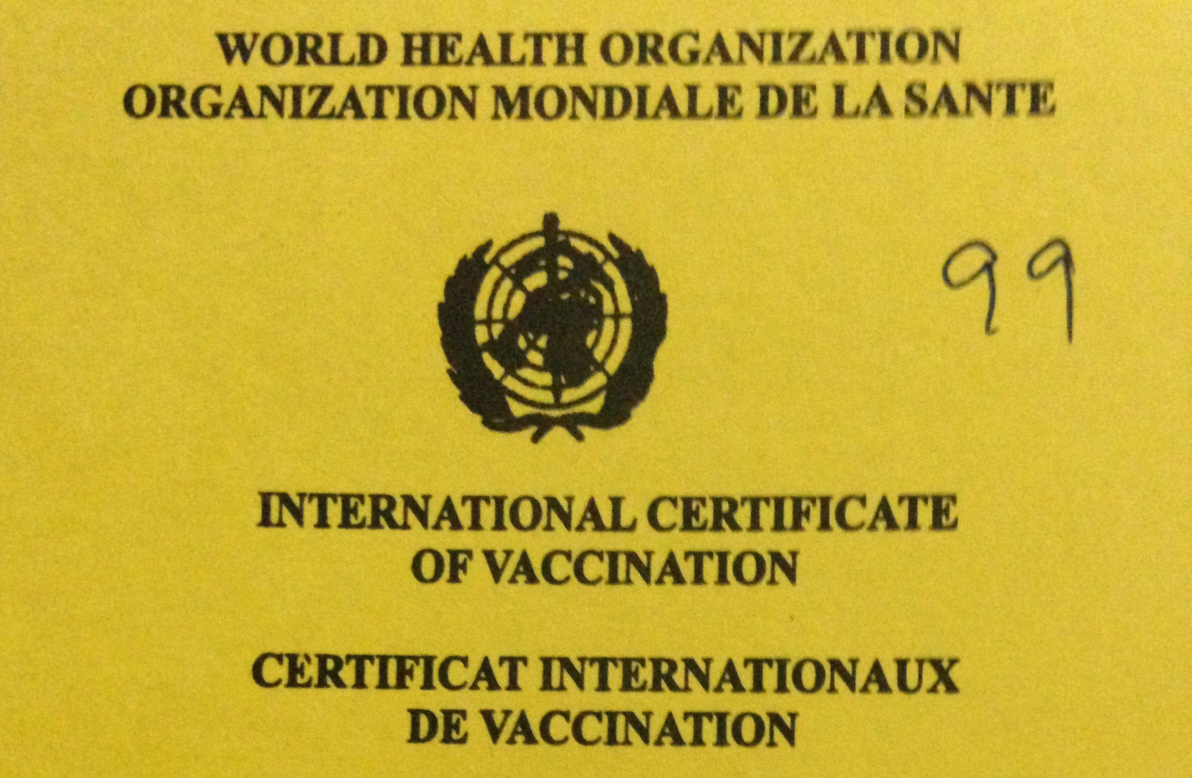 Yellow fever vaccination card is required while traveling during Ebola outbreak in Uganda.