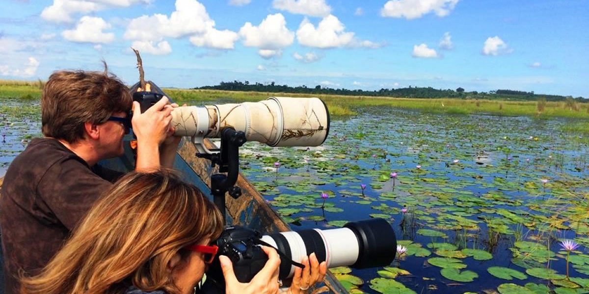 Tourists on photography safari in Africa with Pieland Gorilla Safaris capturing stunning wildlife moments. Guided by expert photographers, they enjoy diverse wildlife that blends adventure, creativity, and conservation, delivering unforgettable images and lifelong safari memories.