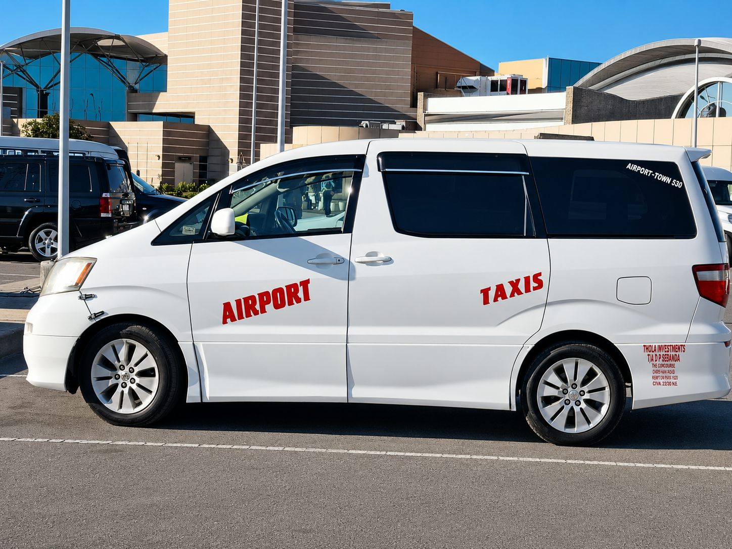 Airport taxi providing transfers for travellers arriving at Victoria Falls