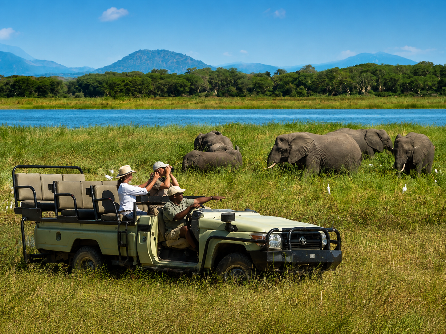 The best time for a game drive in Chobe National Park is during the dry season from July through October, when wildlife viewing conditions are at their best. During this period, water sources become scarce, causing large concentrations of elephants, buffaloes, antelopes, and other wildlife to gather around the Chobe River. The cooler mornings and evenings provide excellent conditions for game drives, while the dry vegetation makes animals easier to spot. This season also offers great opportunities to see predators such as lions and enjoy unforgettable wildlife photography experiences.