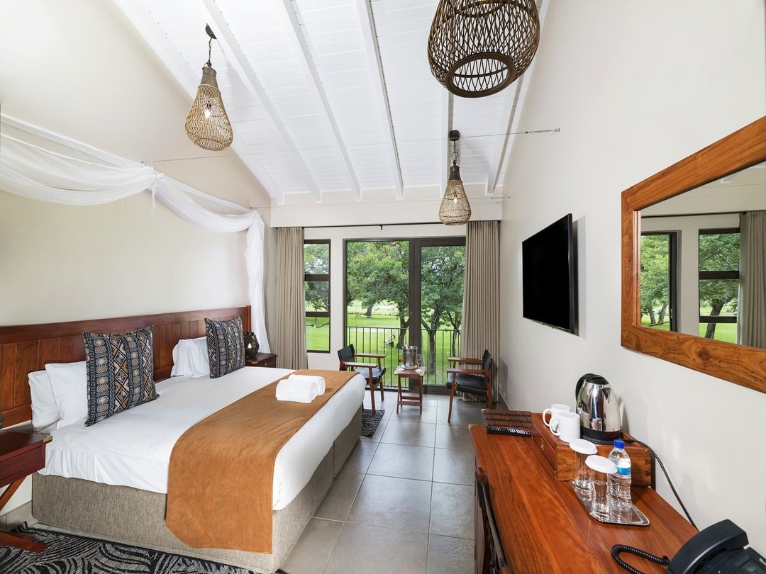 Hwange Safari Lodge offers a comfortable and convenient stay during the 5 Days Victoria Falls and Hwange Safari with Pieland Gorilla Safaris. Located near the wildlife-rich Hwange National Park, the lodge provides a perfect base for exploring Zimbabwe’s largest national park and its incredible wildlife. Guests can relax in well-appointed rooms, enjoy delicious meals, and take in beautiful views of the surrounding wilderness. After exciting game drives searching for elephants, lions, buffaloes and other wildlife, travelers return to the lodge for a peaceful evening surrounded by the sounds of the African bush. Hwange Safari Lodge adds comfort, relaxation and an authentic safari atmosphere to this unforgettable Zimbabwe adventure.