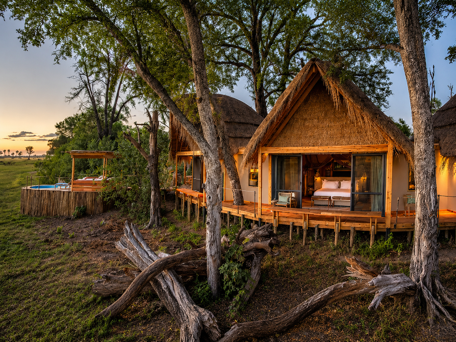 Okavango Delta Camp provides an exceptional lodge experience during the 10 Days Botswana and Victoria Falls Safari, offering travellers a comfortable and immersive stay in the heart of Botswana’s breathtaking wilderness. Surrounded by the Delta’s beautiful waterways, wildlife-rich landscapes and peaceful natural surroundings, the camp allows guests to relax after exciting safari activities. With well-designed accommodation, warm hospitality, delicious meals and easy access to game drives and mokoro excursions, Okavango Delta Camp creates the perfect base for exploring one of Africa’s most remarkable ecosystems.