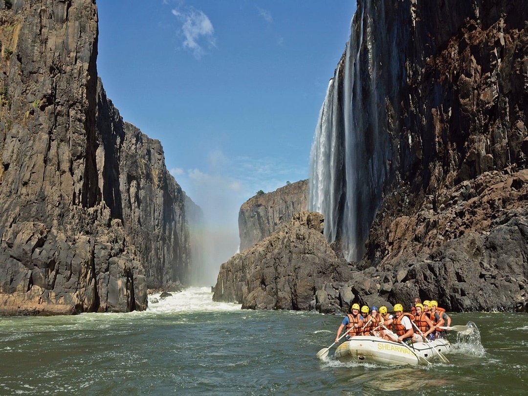 The Batoka Gorge is one of the most spectacular features travellers experience while enjoying white water rafting on the Zambezi River at Victoria Falls. This dramatic canyon, with its towering cliffs, rugged rock formations, and breathtaking natural scenery, creates an unforgettable backdrop as rafters navigate the powerful rapids. Beyond the excitement of the river adventure, guests enjoy incredible views of the gorge’s untouched wilderness, making the rafting experience a perfect combination of adrenaline, nature, and the beauty of one of Africa’s most iconic landscapes.