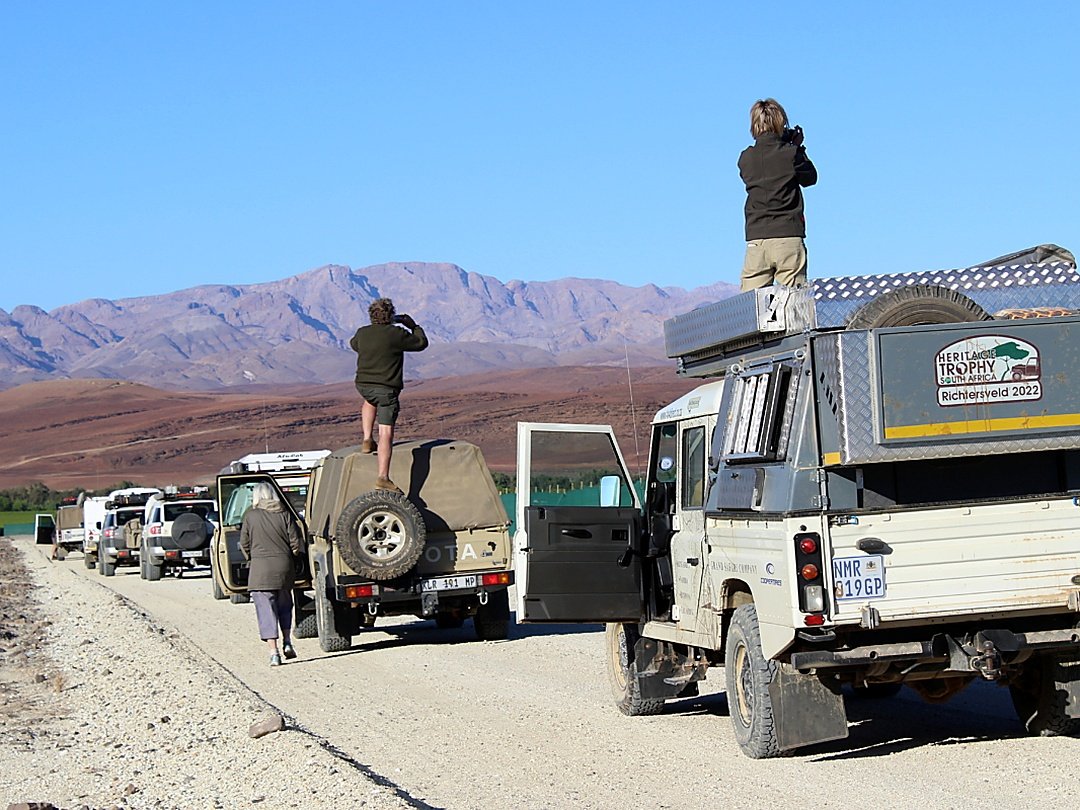 Tourists travelling by car from Johannesburg to Victoria Falls on a Southern Africa road trip