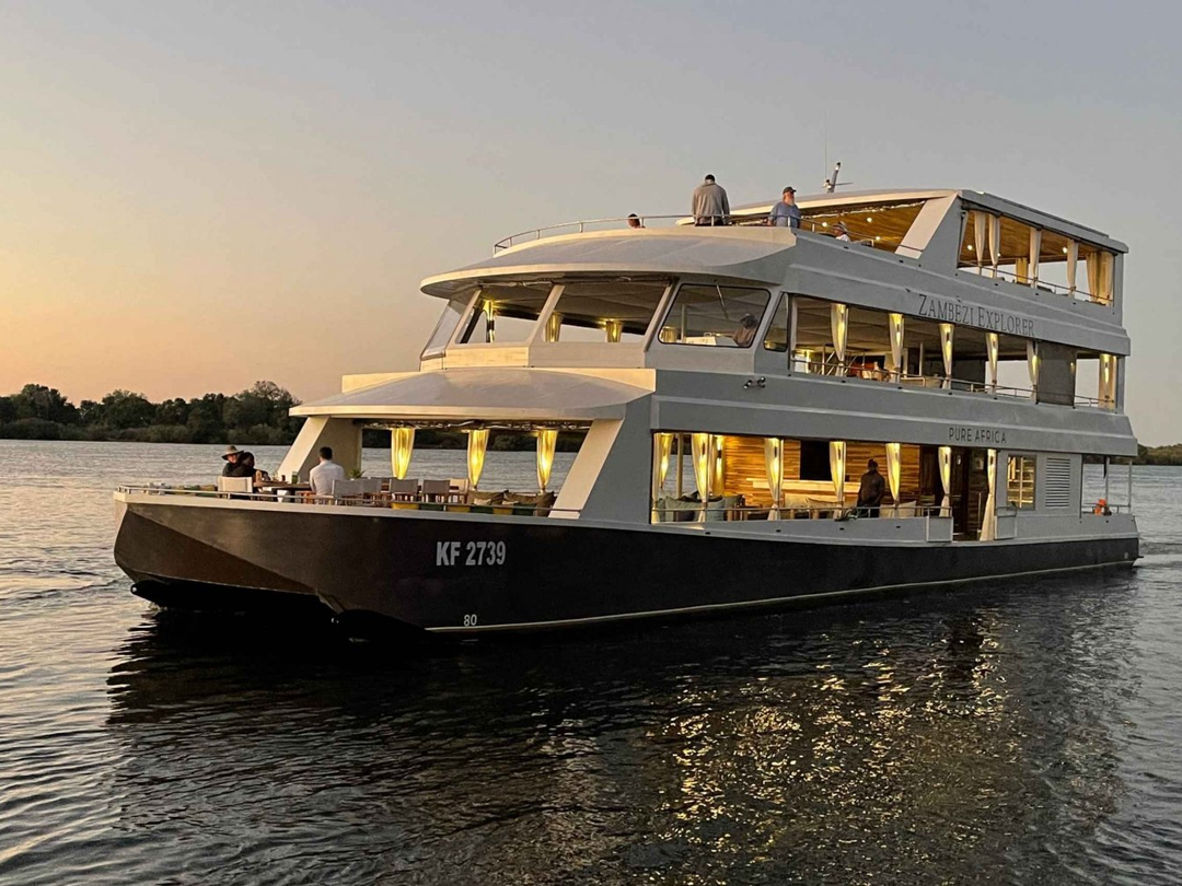 A Zambezi River boat cruise is a wonderful experience for senior travelers who want to enjoy Victoria Falls at a relaxed and comfortable pace. Guests can sit back, take in the peaceful river scenery and watch for elephants, hippos, crocodiles and abundant birdlife along the riverbanks. The gentle pace makes the cruise especially suitable for travelers who prefer less physically demanding activities while still experiencing the beauty and wildlife of the region. Organized by Pieland Gorilla Safaris, the experience can be included in a senior-friendly Victoria Falls safari, offering time to relax, enjoy refreshments and appreciate a memorable African sunset.