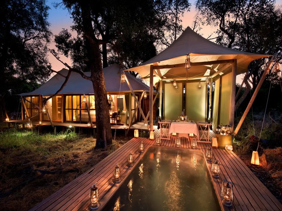 &Beyond Xaranna Okavango Delta Lodge luxury safari accommodation in Botswana.
