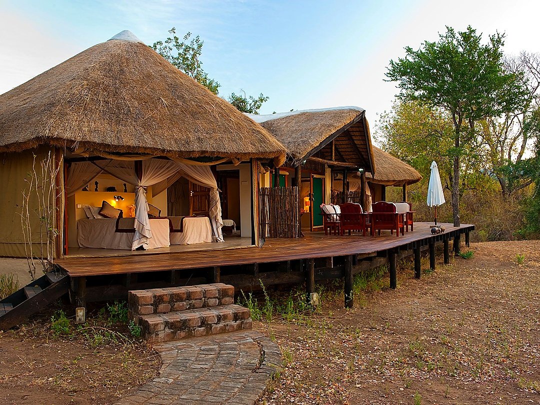 Kasaka River Lodge midrange safari accommodation in Lower Zambezi National Park, Zambia.