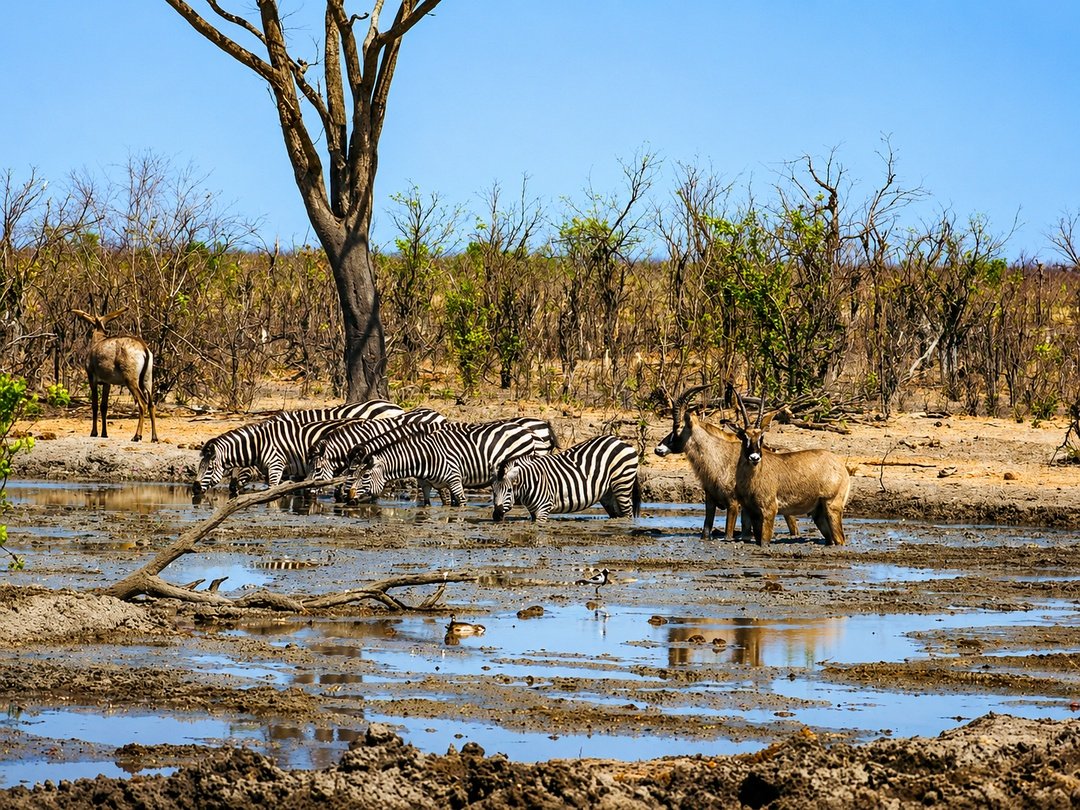 Animals in Kazuma Pan National Park.