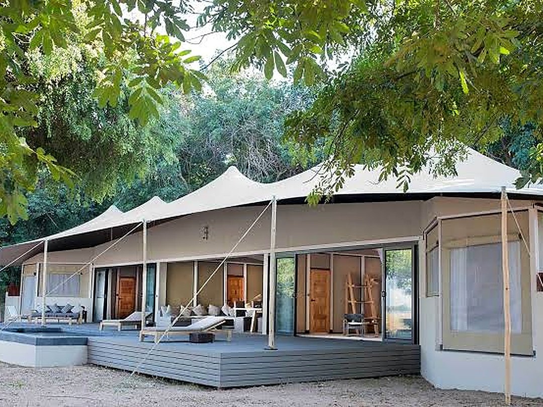 Sausage Tree Camp luxury safari accommodation in Lower Zambezi National Park, Zambia.