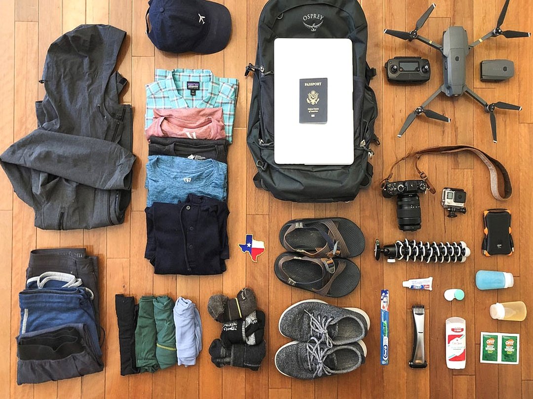 Victoria Falls packing list with essential travel items and safari gear prepared for an African wildlife adventure