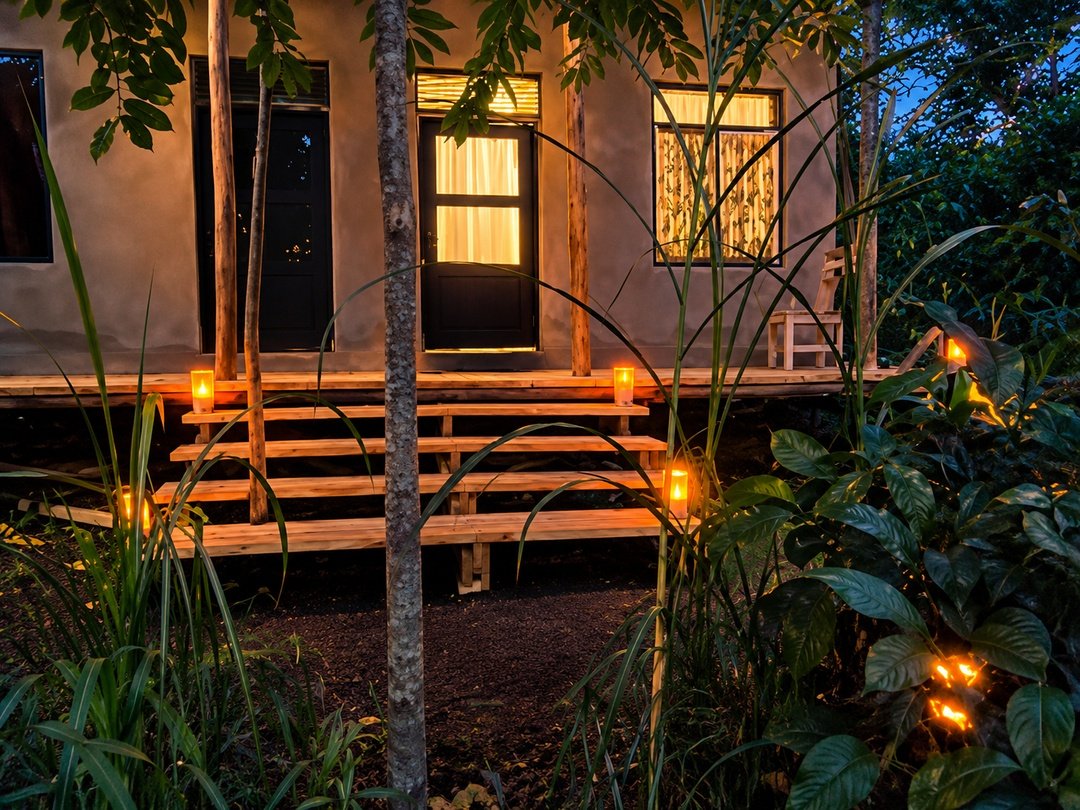 Accommodation at Little Monkey Camp near Kibale National Park, featuring a peaceful forest setting and comfortable rooms for chimpanzee trekking travelers.