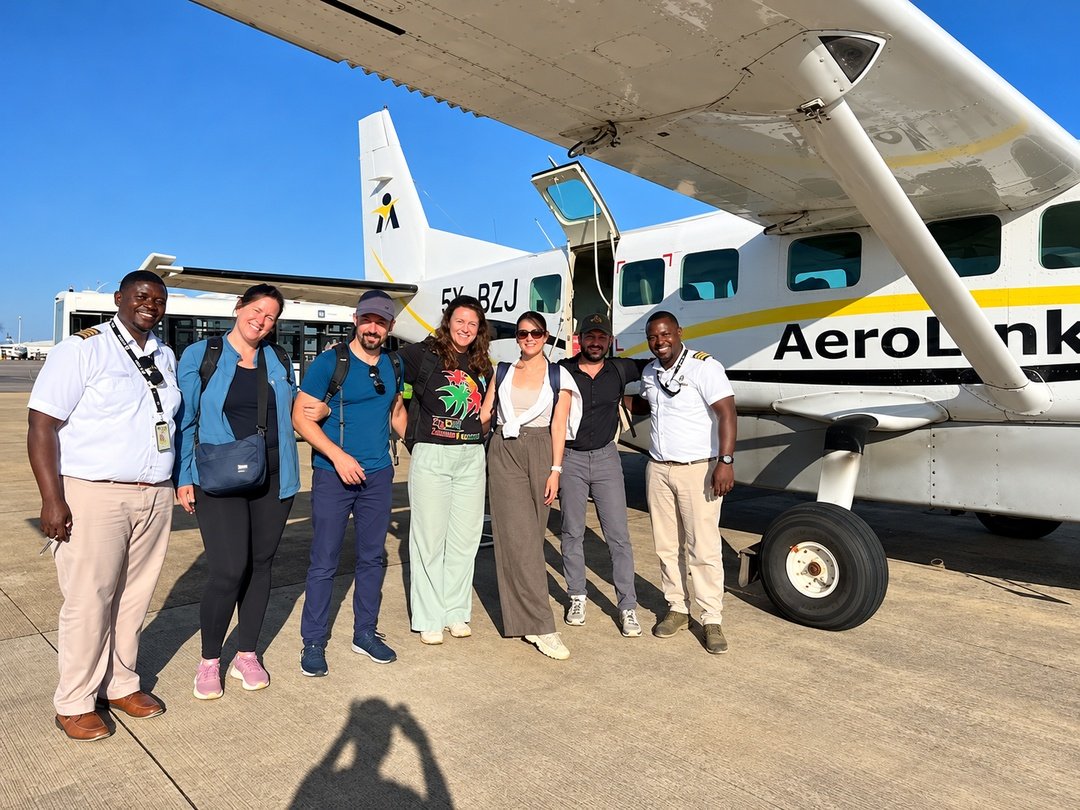 Travellers preparing for a fly-in gorilla trekking safari to Rushaga in Bwindi Impenetrable National Park