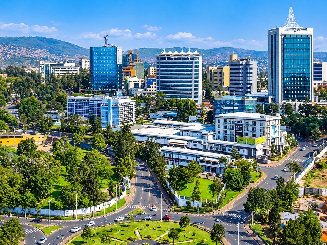 Kigali City, the starting point of the 7 Days Gorilla Habituation and Lake Bunyonyi Safari from Kigali.