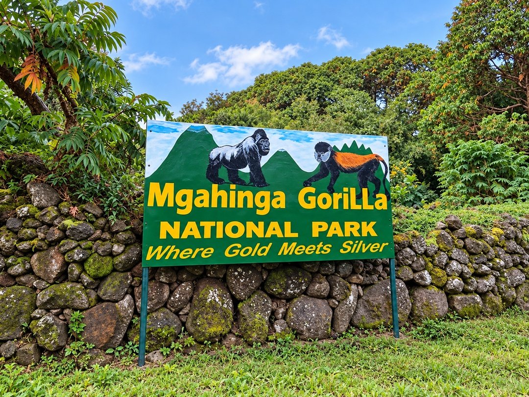 Mgahinga Gorilla National Park offers scenic gorilla trekking in southwestern Uganda